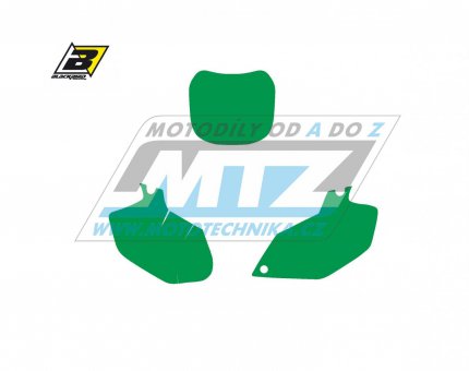 Polepy číslových tabulek (vystřižené) - Yamaha YZF250+YZF450 / 03-05 - barva zelená