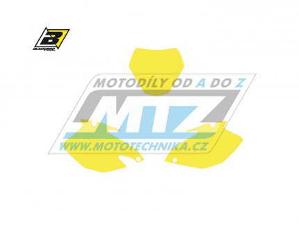 Polepy číslových tabulek (vystřižené) - Yamaha YZF250+YZF450 / 06-09 - barva žlutá