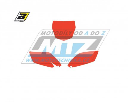 Polepy číslových tabulek (vystřižené) - Yamaha YZF250 / 10-13 - barva červená