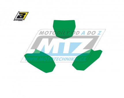 Polepy číslových tabulek (vystřižené) - Yamaha YZF450 / 10-13 - barva zelená