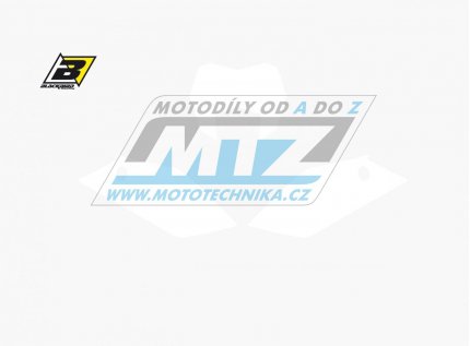 Polepy číslových tabulek (vystřižené) - GasGas EC / 12-13 - barva bílá