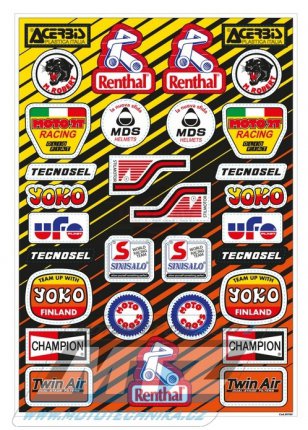 Polepy univerzln Sponzor Logo - univerzln 5076V Kit Adesivi Loghi Sponsor Tecnosel Vintage