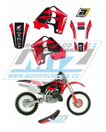 Polepy s potahem sedla (sada polep a potah sedla Dream) - Honda CR500 / 91-01 - typ polep Dream4