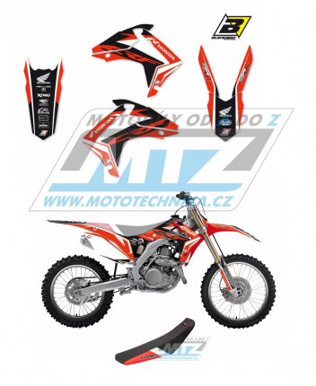 Polepy s potahem sedla (sada polepů a potah sedla Dream) - Honda CRF250R / 14-17 + CRF450R / 13-16 - typ polepů Dream4