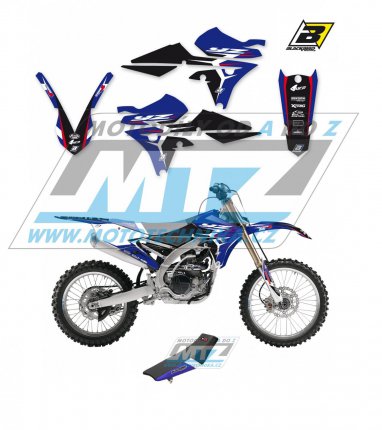 Polepy s potahem sedla (sada polepů a potah sedla Dream) - Yamaha YZF250 / 14-18 + YZF450 / 14-17 - typ polepů Dream4