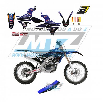Polepy s potahem sedla (sada polepů a potah sedla Graphics) - Yamaha YZF250 / 14-18 + YZF450 / 14-17 - typ polepů Replica Yamaha Factory