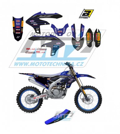 Polepy s potahem sedla (sada polepů a potah sedla Graphics) - Yamaha YZF450 / 23 - typ polepů Replica Yamaha Factory