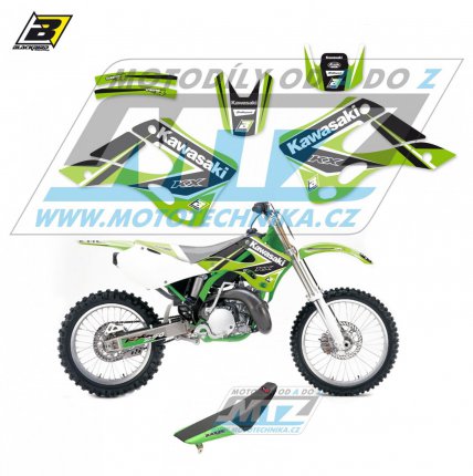 Polepy s potahem sedla (sada polepů a potah sedla Dream) - Kawasaki KX125+KX250 / 99-02 - typ polepů Dream4