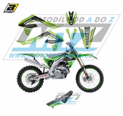Polepy s potahem sedla (sada polepů a potah sedla Dream) - Kawasaki KXF250 / 21-23 + KXF450 / 19-23 - typ polepů Dream4
