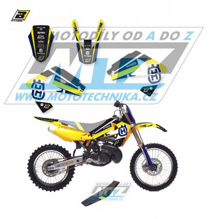 Polepy s potahem sedla (sada polepů a potah sedla Dream) - Husqvarna CR125+CR250 + WR125+WR250 / 00-05 + TC250+TC450+TC510 + TE250+TE450+TE510 / 02-04 - typ polepů Dream4