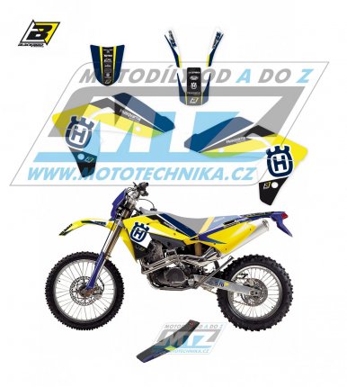 Polepy s potahem sedla (sada polepů a potah sedla Dream) - Husqvarna TC400+TC570 + TE400+TE570 / 01-04 - typ polepů Dream4