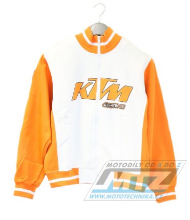 Mikina pnsk Cemoto s logem KTM - oranovo-bl - velikost XL