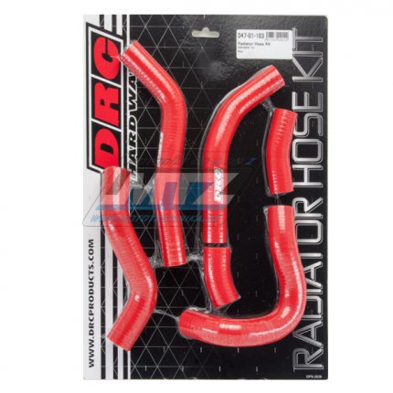 Hadice chladie DRC RADIATOR HOSE KIT - DRC D47-01-103 - Honda CRF450R / 15-16 - erven (sada 6ks)