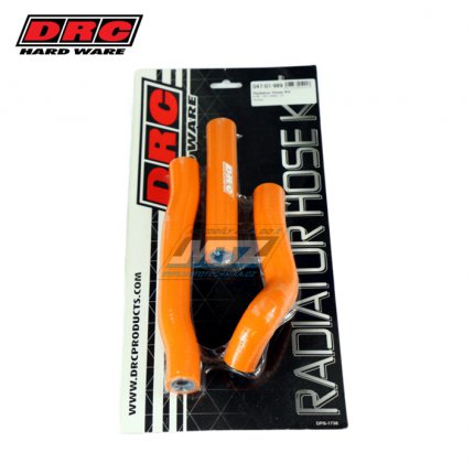 Hadice chladiče DRC RADIATOR HOSE KIT - DRC D47-01-989 - KTM 125SX+150SX / 16-18 - oranžové (sada 3ks)