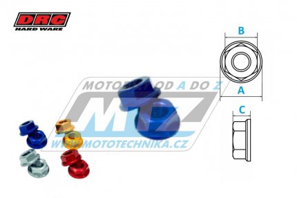 Matice Alu NUT - DRC M6 Aluminum Flange Nut - DRC D58-53-601 - modrá