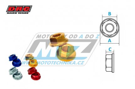 Matice Alu NUT - DRC M6 Aluminum Flange Nut - DRC D58-53-801 - zlat