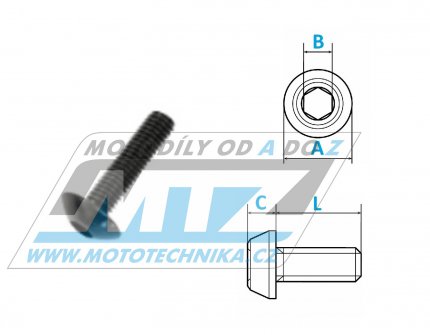 roub Alu - Aluminum Bolt M5x20mm - ern