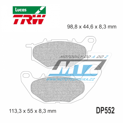 Destiky brzdov DP552-LU TRW Lucas MCB878 - sms Allround
