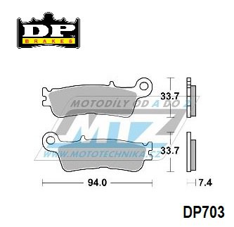 Destičky brzdové DP Brakes DP703 - směs Premium OEM Sinter