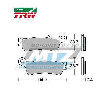 Destiky brzdov DP703-LURASI TRW Lucas MCB905RSI - sms Sinter Racing Offroad