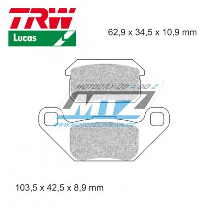 Destiky brzdov DP9013-LUSI TRW Lucas MCB860SI - sms Sinter Offroad