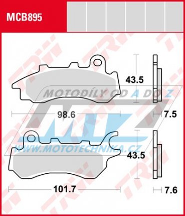Destiky brzdov DP9048-LU TRW Lucas MCB895 - sms Allround