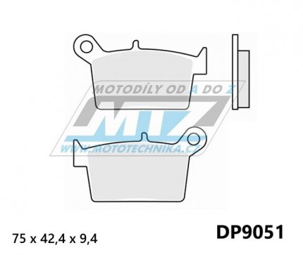 Destiky brzdov DP9051 - DP BRAKES sms Premium Sinter OEM