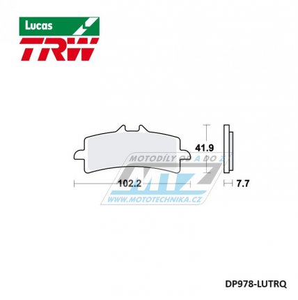 Destiky brzdov DP978-LUTRQ TRW Lucas MCB792TRQ - sms Racing Road
