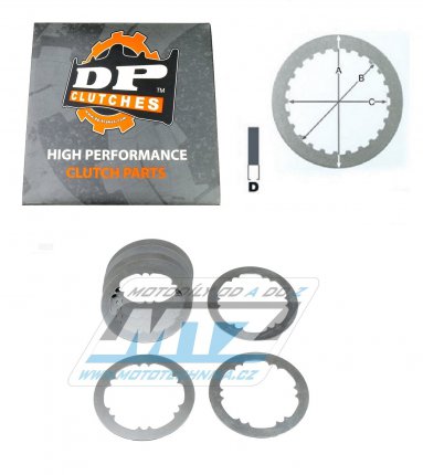 Lamely spojkové plechové (meziplechy) DP CLUTCHES DPC7516-8 - KTM 85SX 17/14+19/16 / 18-22 + Husqvarna TC85 / 18-22 + Gas Gas MC85 / 21-22