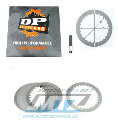 Lamely spojkové plechové (meziplechy) DP CLUTCHES DPC7602-6 - Husqvarna TE410 / 95-98 + TE610 / 96-99
