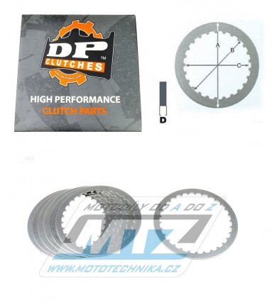 Lamely spojkov plechov (meziplechy) DP CLUTCHES DPC7699-7 - Husqvarna HQ TE450+TE510+TC450+TC510 / 03-07 + TE250 / 03-09 + TC250 / 03-08 + TE310 / 09-10 + TC570+TE570 / 01-04 + SMR400+SMR450+SMR510