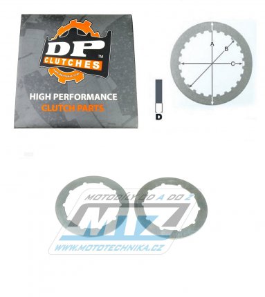 Lamely spojkové plechové (meziplechy) DP CLUTCHES DPC7700-7 - Gas Gas TXT125+200+250+300 Trial / 02-15
