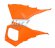 Bočnice air-boxu KTM 125+144+150+250SX + 250+450SXF / 07-10 + 125+200+250+300EXC + 250+450+530EXCF / 08-11  Husaberg TE125+TE250+TE300 / 11-12 - oranžové