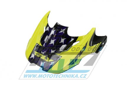 Kilt na pilbu Fly Racing - FLY Helmet Peak - fialovo-blo-erno-lut
