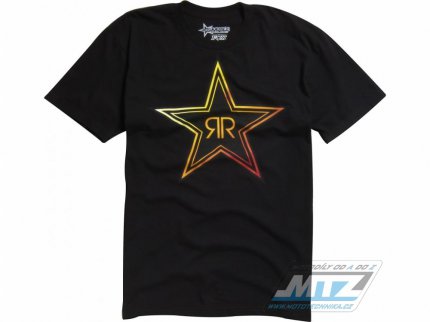 Tričko Fox Rockstar Fades - černé (velikost M)