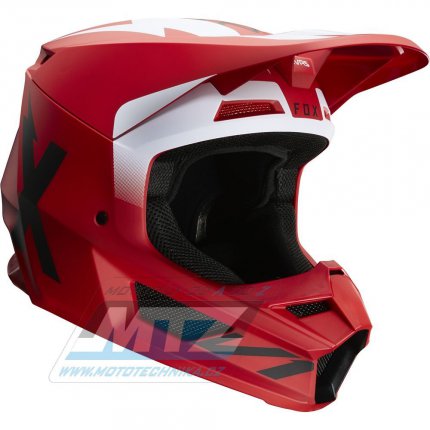 Pilba FOX V1 WERD Helmet MX20 - erven (velikost XS)