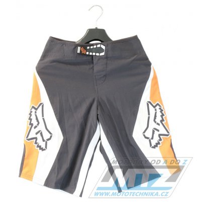 Kraťasy Fox Demon Boardie Caviar - šedo-oranžové - velikost 28
