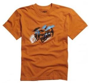 Triko FOX Junior/dtsk T-Shirt Steadfast oranov - velikost YM