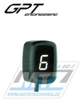 Ukazatel zařazené rychlosti digitální GPT EVO1 - bílý - VÝPRODEJ (prasklina zadního krytu)
