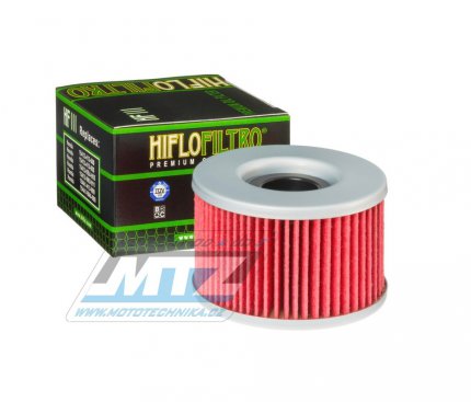 Filtr olejový HF111 (HifloFiltro) - Honda CB250+CBR250+CB350+CB400+CB450 + CBR250R+CBR400F + VT250+VTR250 + GL500+GL650 + CBX400+CBX550+CX500+CX650 + CM250+CM450+CMX450 + TRX400+TRX500+TRX650+TRX680 + MUV700+SXS700