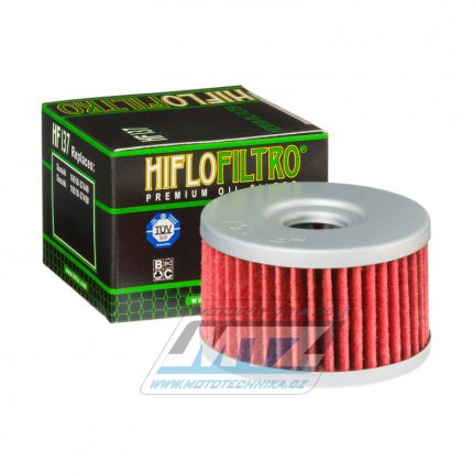 Filtr olejový HF137 (HifloFiltro) - Suzuki DR500+DR600+DR650 + DR750+DR800 Big + SP500+SP600+DS650 + LS650 Savage + S40 Boulevard + XF650 Freewind + CCM 644 Dual Sport + 644 R30 + Sachs 650 Roadster