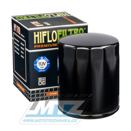 Filtr olejov HF170B (HifloFiltro) ern - Harley Davidson XL883 Sportster + XLH883 Sportster + XL1000 + XLS1000 + XLX1000 + XLH1100 + XLH1200 Sportster + XL1200NS Sportster Iron + FLHT Electra Glide + FLHTC-UI Ultra Classic + FLT + FLTC Tour Glide..