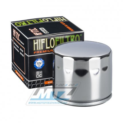 Filtr olejov HF172C (HifloFilter) chromov - Harley Davidson XLH883 + XLS1000 + XLX1000 + XLH1100 + XLH1200 + FLH + FLHC Classic + FXE Super Glide + FXEF Fat Boy + FXWG Wide Glide