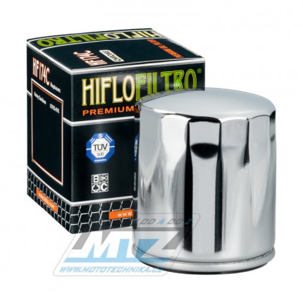 Filtr olejov HF174C (HifloFiltro) chromov - Harley Davidson VRSCA V-Rod + VRSCAW V-Rod + VRSCB V-Rod + VRSCD Night Rod + VRSCDX Night Rod Special + VRSCDX V-Rod 10th Anniversary Edition + VRSCF V-Rod Muscle + VRSCR Street Rod...