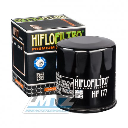 Filtr olejový HF177 (HifloFiltro) - Buell 500 Blast + 900 Firebolt + 900 Lightning + 1200 Lightning + 1200 Ulysses + CF Moto MT650+NK650+GT650+SR450