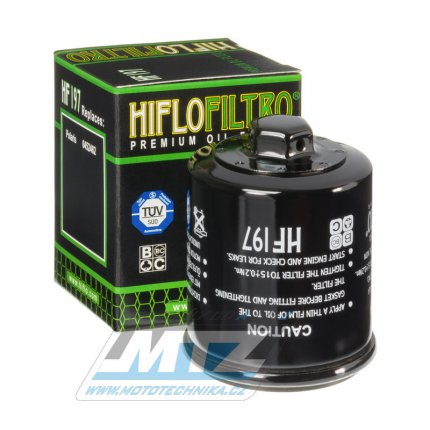 Filtr olejov HF197 (HifloFiltro) - Aeon 200+300+350+400 + Benelli 350 Zanzero + Hyosung MS3 125+GD250 + Keeway 300 Index + PGO 125+150+200 + Polaris 200 Phoenix+200 Sawtooth