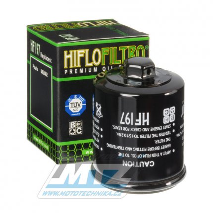 Filtr olejový HF197 (HifloFiltro) - Aeon 200+300+350+400 + Benelli 350 Zanzero + Hyosung MS3 125+GD250 + Keeway 300 Index + PGO 125+150+200 + Polaris 200 Phoenix+200 Sawtooth