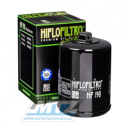 Filtr olejový HF198 (HifloFiltro) - Polaris 500 Ace + 700 Sportsman + 800 Sportsman + 900 Ace + 500 Ranger + 570 Ranger + 700 Ranger + 800 Ranger + 900 Ranger + 1000 RZR + Victory Hammer+ Kingpin+Vegas+Boardwalk + Cross Country+Gunner