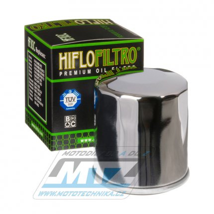 Filtr olejov HF303C (HifloFiltro) chromov - Access 450 + Bimota 1000 + Honda 40hp + CB400+CBR1000+VT1100 + Kawasaki KVF400 Prairie+ Jet Ski STX+KLF400 + ZX600 + Z1000 + Polaris 400 Ranger+500 Sportsman + Yamaha YFM660 Grizzly+FX Cruiser+YZF-R1