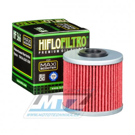 Filtr olejový HF566 (HifloFiltro) - Kawasaki J125+J300 + Kymco 125 Downtown + 125 K-XCT + 125 Super Dink + 125i X-Town CBS + Kymco 150 People GT + 200i Downtown + 200i People GT + 300i Downtown + 300i K-XCT + 300i People GT + Kymco 350i Downtown